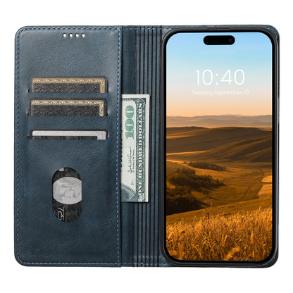 ELECTROPRIME For iPhone 15 Plus Suteni J02 Oil Wax Wallet Leather Phone Case(Blue)