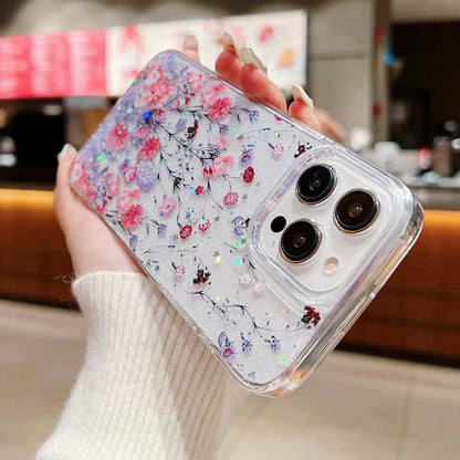 ELECTROPRIME For iPhone 15 Plus Spring Garden Epoxy TPU Phone Case(F04 French Flowers)