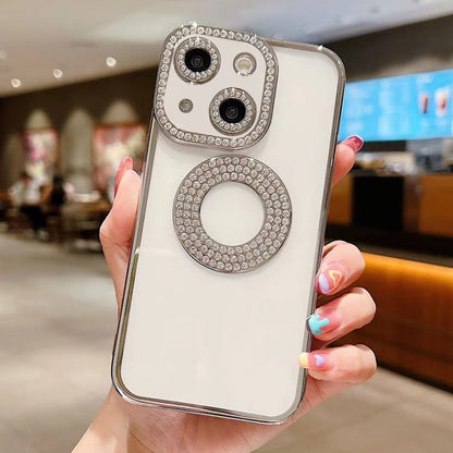 ELECTROPRIME For iPhone 15 Plus Electroplated Diamond TPU Phone Case(Silver)