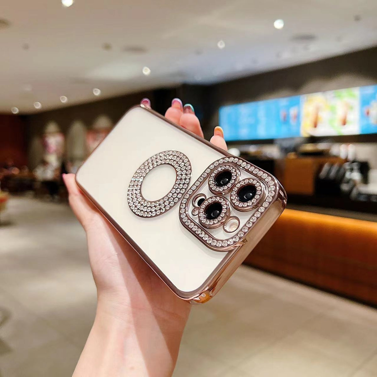 ELECTROPRIME For iPhone 15 Plus Electroplated Diamond TPU Phone Case(Silver)