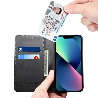 ELECTROPRIME For iPhone 15 Suteni Calf Texture Horizontal Flip Leather Phone Case(Black)