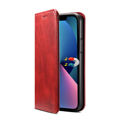 ELECTROPRIME For iPhone 15 Suteni Calf Texture Horizontal Flip Leather Phone Case(Red)