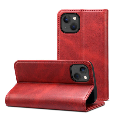 ELECTROPRIME For iPhone 15 Suteni Calf Texture Horizontal Flip Leather Phone Case(Red)