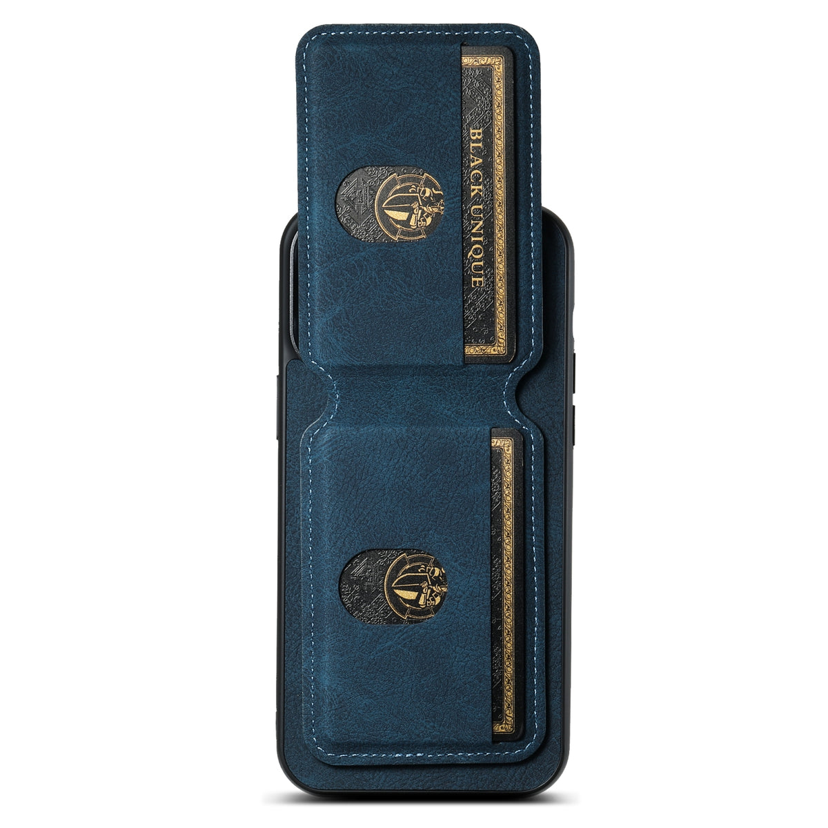 ELECTROPRIME For iPhone 15 Suteni H02 Litchi Leather Card Wallet Stand Back Phone Case(Blue)