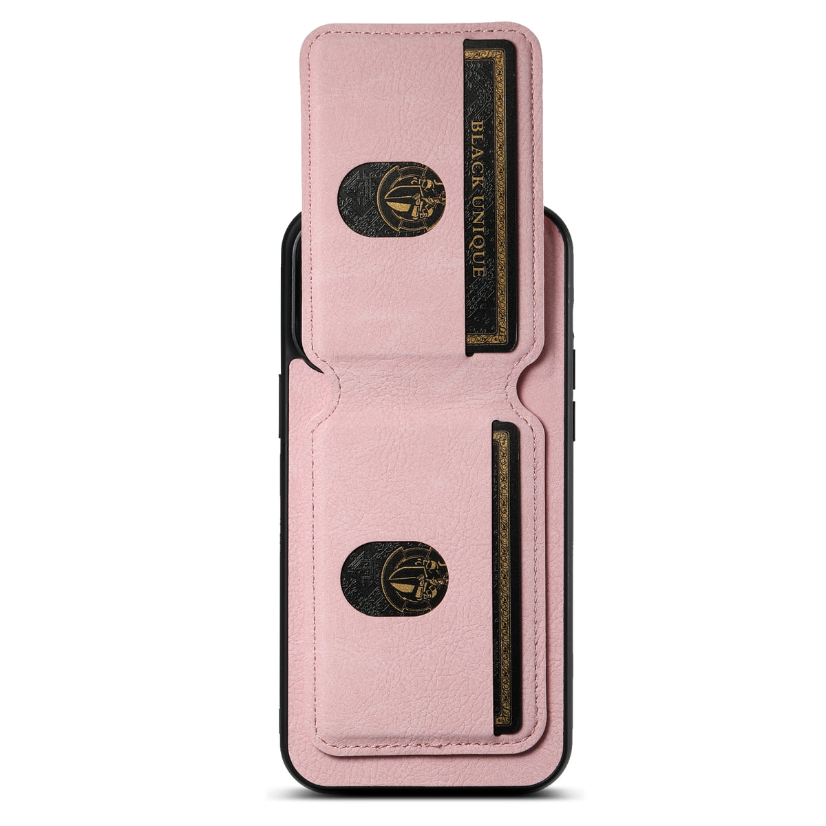 ELECTROPRIME For iPhone 15 Suteni H02 Litchi Leather Card Wallet Stand Back Phone Case(Pink)