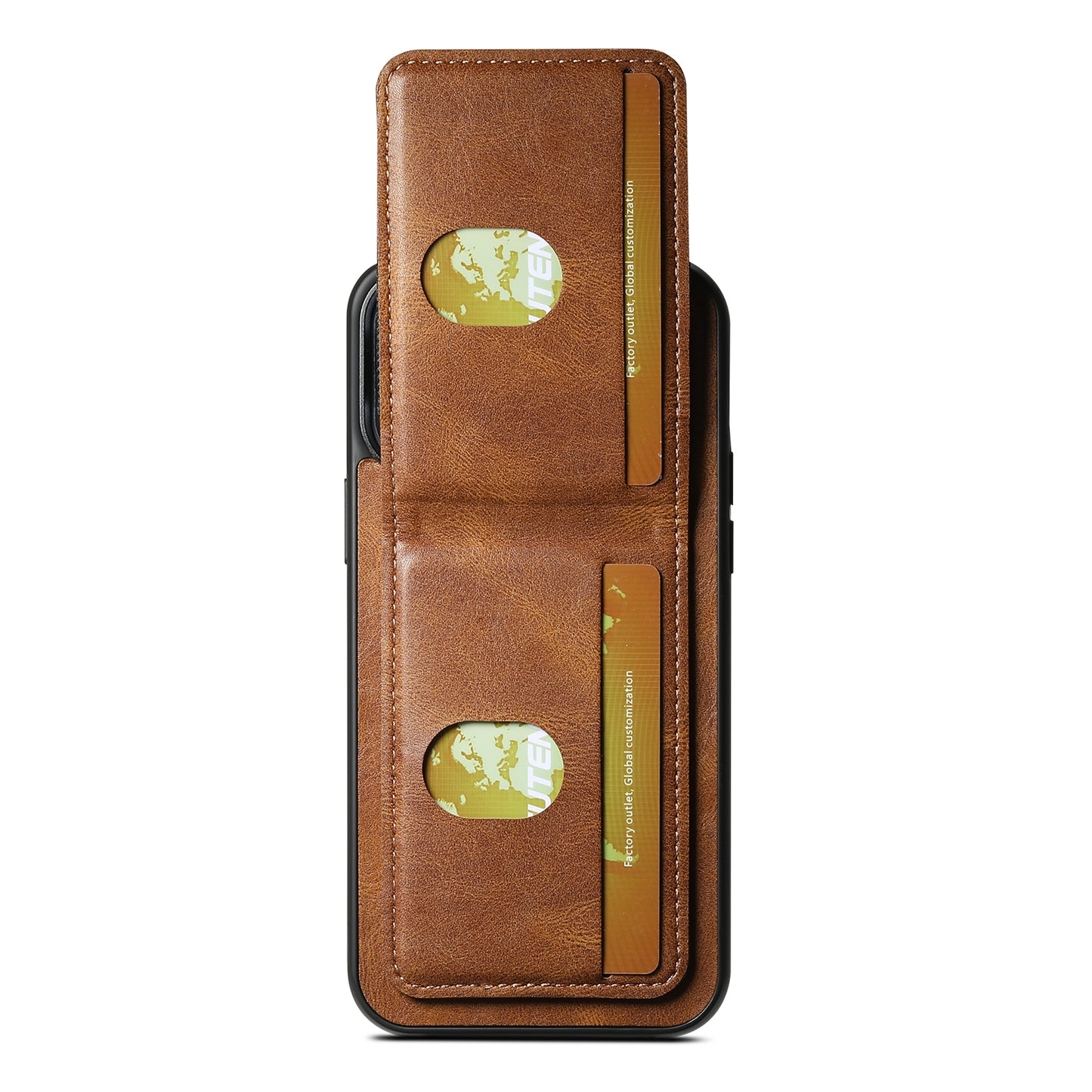 ELECTROPRIME For iPhone 15 Suteni H03 Oil Wax Leather Wallet Stand Back Phone Case(Brown)