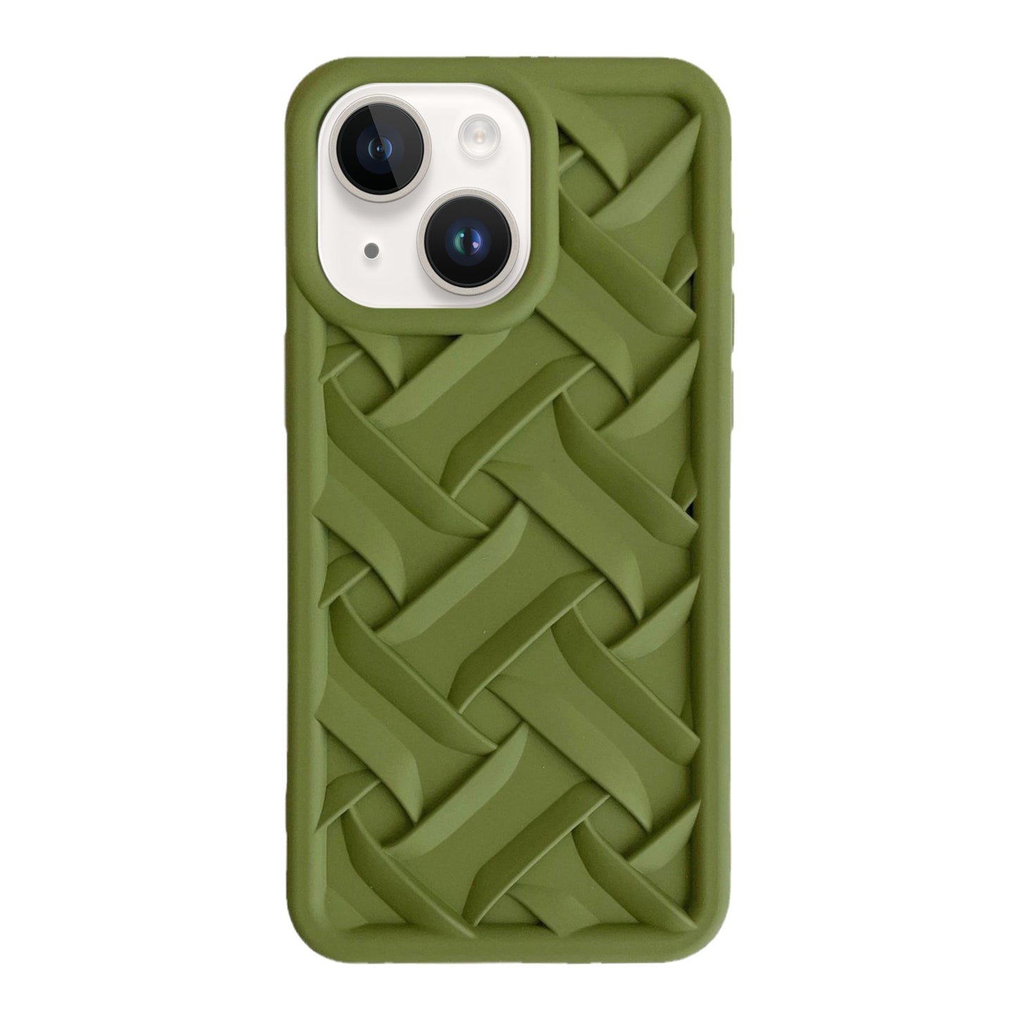 ELECTROPRIME For iPhone 15 3D Weave TPU Phone Case(Green)