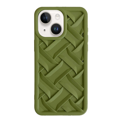 ELECTROPRIME For iPhone 15 3D Weave TPU Phone Case(Green)