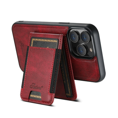 ELECTROPRIME For iPhone 15 Plus Suteni H17 Oil Eax Leather MagSafe Detachable Wallet Phone Case(Red)