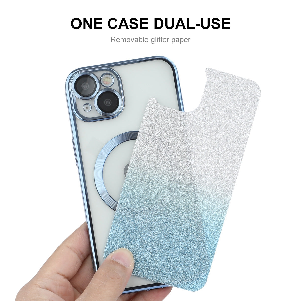 ELECTROPRIME For iPhone 15 ENKAY Hat-Prince Magnetic Glitter Plated Shockproof Phone Case with Lens Film(Green)