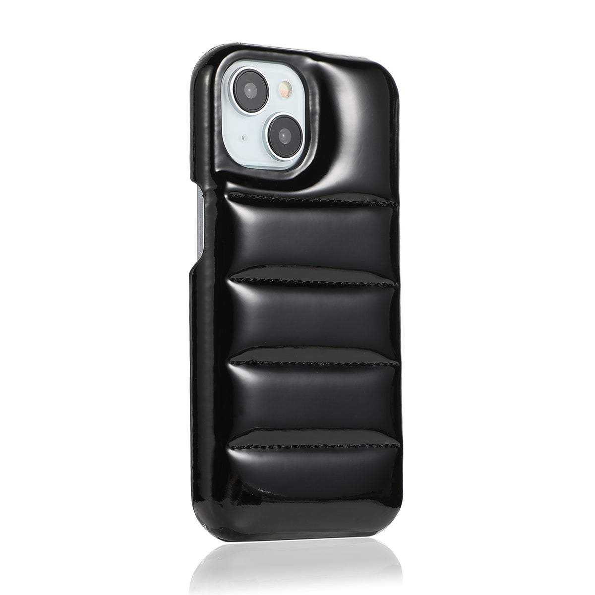 ELECTROPRIME For iPhone 15 Plus Laser Aurora Down Jacket All-inclusive Phone Case(Silver)