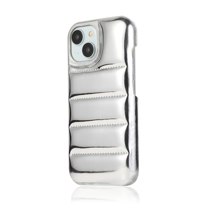 ELECTROPRIME For iPhone 15 Plus Laser Aurora Down Jacket All-inclusive Phone Case(Silver)