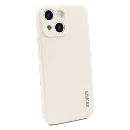 ELECTROPRIME For iPhone 15 ENKAY Liquid Silicone Soft Shockproof Phone Case(Beige)