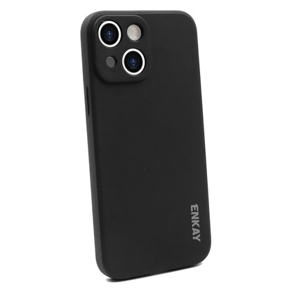 ELECTROPRIME For iPhone 15 ENKAY Liquid Silicone Soft Shockproof Phone Case(Black)