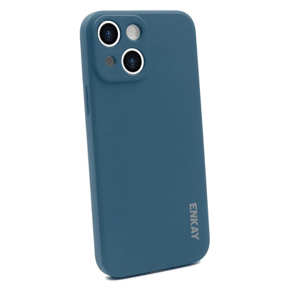 ELECTROPRIME For iPhone 15 ENKAY Liquid Silicone Soft Shockproof Phone Case(Dark Blue)