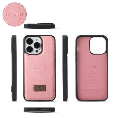 ELECTROPRIME For iPhone 15 Plus Multi-functional Zipper Wallet Leather Phone Case(Pink)