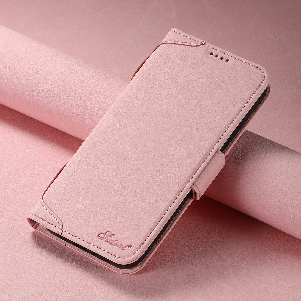 ELECTROPRIME For iPhone 15 Plus SUTENI J07 Multifunctional Horizontal Flip Magsafe Leather Phone Case(Pink)