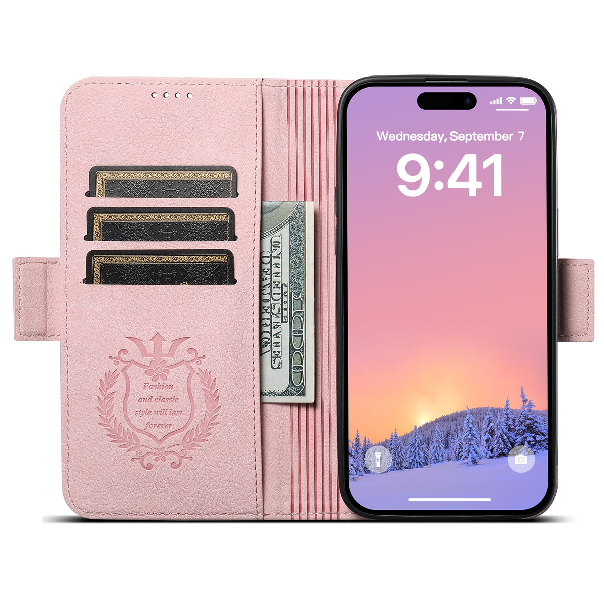 ELECTROPRIME For iPhone 15 Plus SUTENI J07 Multifunctional Horizontal Flip Magsafe Leather Phone Case(Pink)