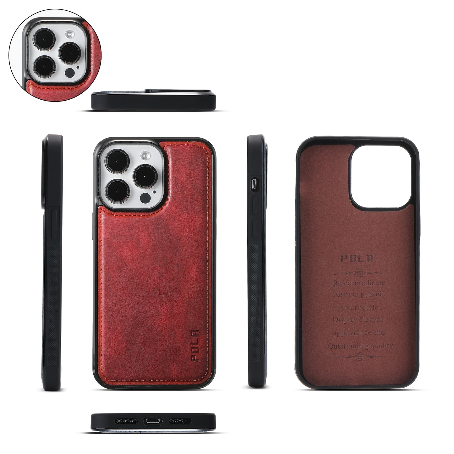 ELECTROPRIME For iPhone 15 Crossbody Multi-functional Zipper Wallet Leather Phone Case(Red)