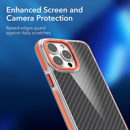 ELECTROPRIME For iPhone 15 Plus Dual-Color Carbon Fiber Acrylic Hybrid TPU Phone Case(Grey)