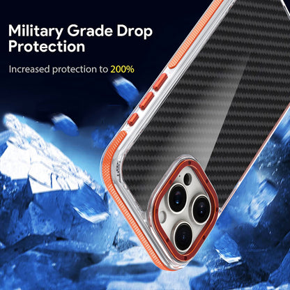 ELECTROPRIME For iPhone 15 Plus Dual-Color Carbon Fiber Acrylic Hybrid TPU Phone Case(Grey)