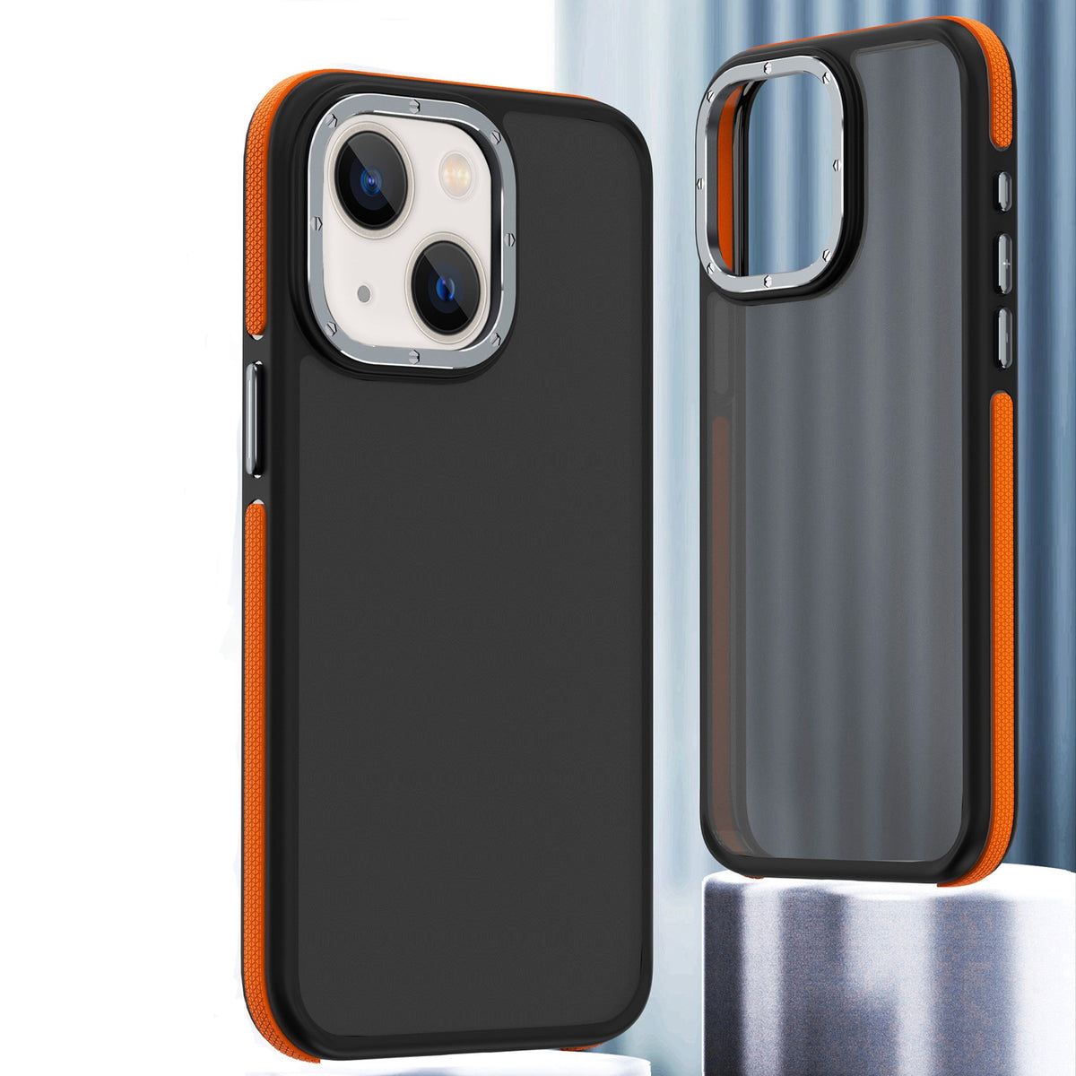 ELECTROPRIME For iPhone 15 Plus Dual-Color Shockproof TPU Phone Case(Orange)