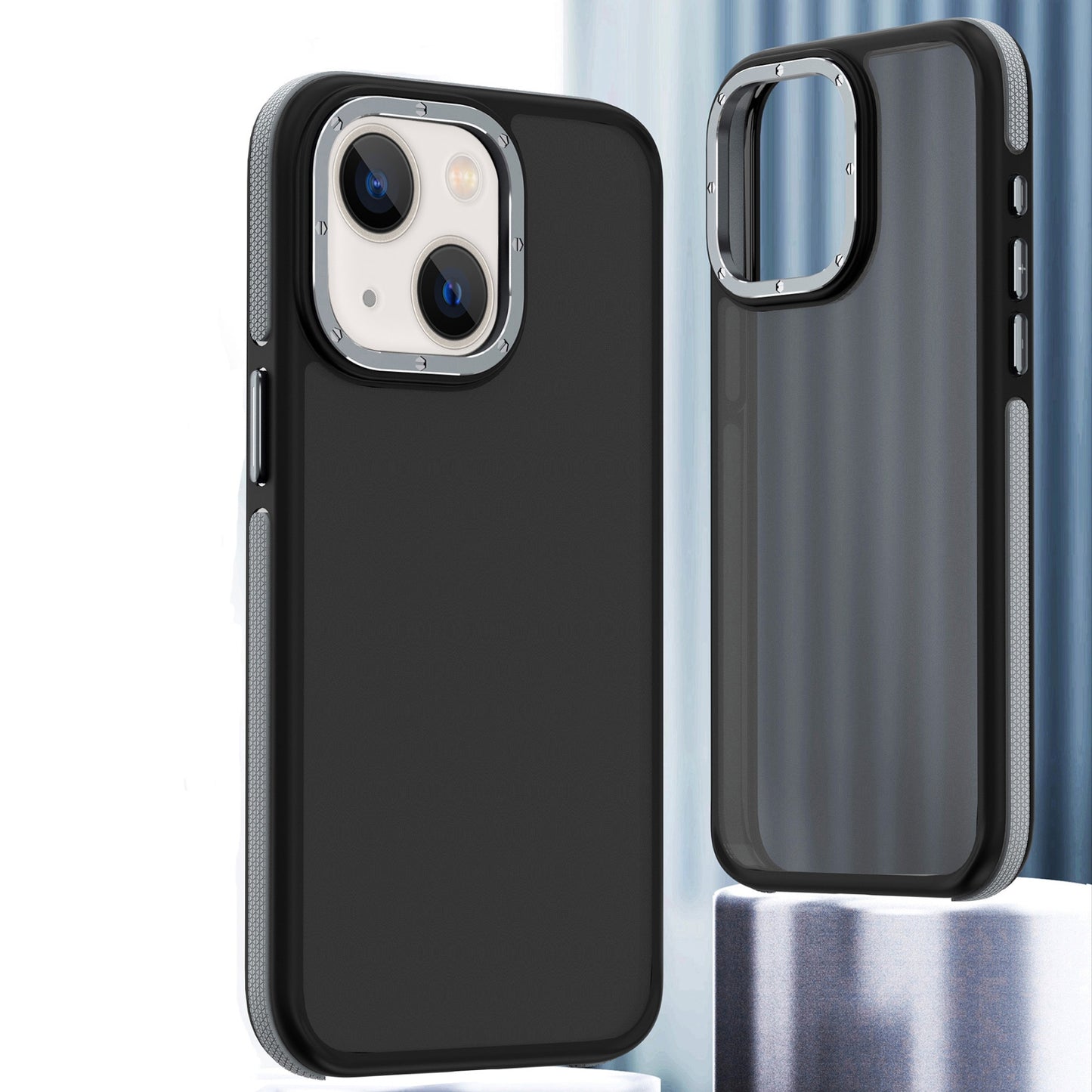 ELECTROPRIME For iPhone 15 Dual-Color Shockproof TPU Phone Case(Grey)