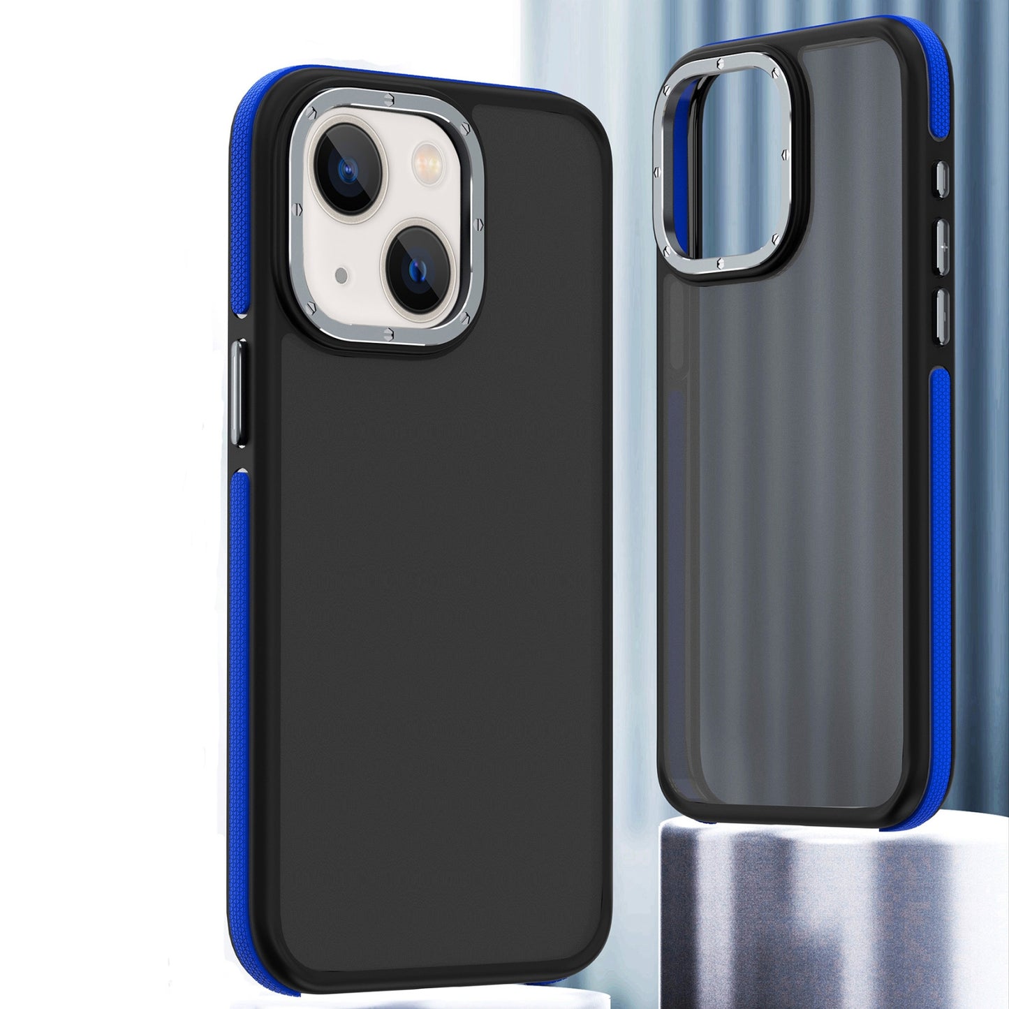 ELECTROPRIME For iPhone 15 Dual-Color Shockproof TPU Phone Case(Blue)