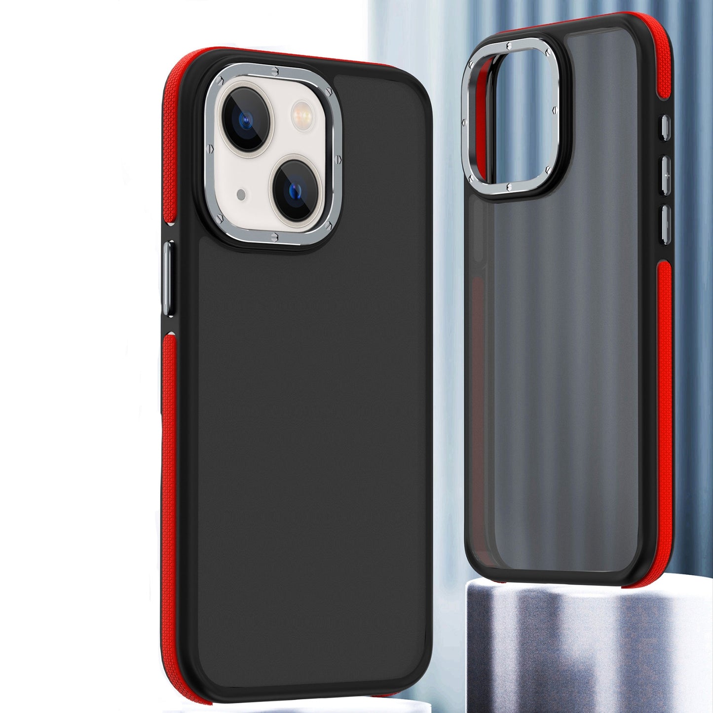 ELECTROPRIME For iPhone 15 Dual-Color Shockproof TPU Phone Case(Red)