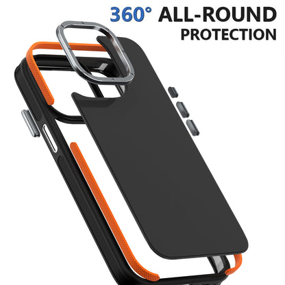ELECTROPRIME For iPhone 15 Plus Dual-Color Shockproof TPU Phone Case(Orange)