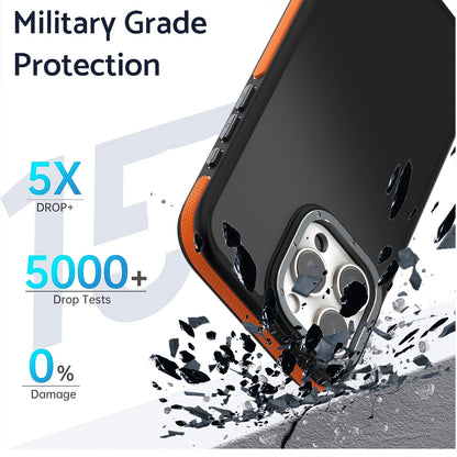 ELECTROPRIME For iPhone 15 Plus Dual-Color Shockproof TPU Phone Case(Orange)