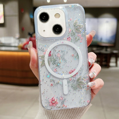 ELECTROPRIME For iPhone 15 Spring Garden MagSafe TPU Phone Case(F04 French Flowers)