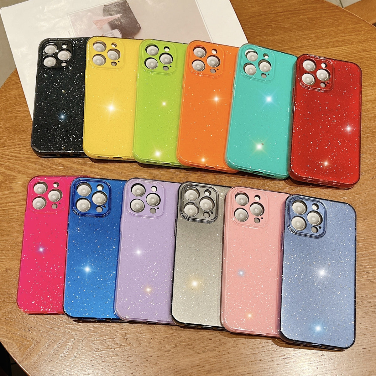 ELECTROPRIME For iPhone 15 Plus Jelly Glitter Solid Color TPU Phone Case(Yellow)