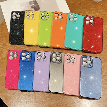 ELECTROPRIME For iPhone 15 Plus Jelly Glitter Solid Color TPU Phone Case(Yellow)