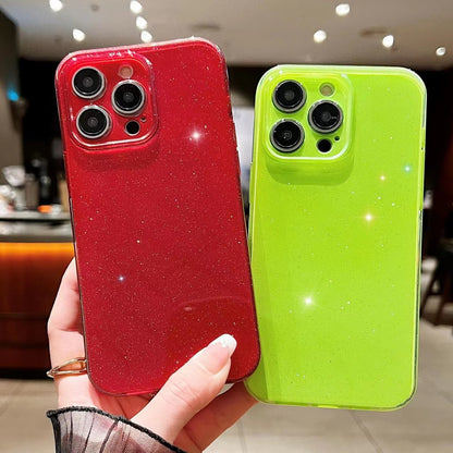 ELECTROPRIME For iPhone 15 Plus Jelly Glitter Solid Color TPU Phone Case(Yellow)