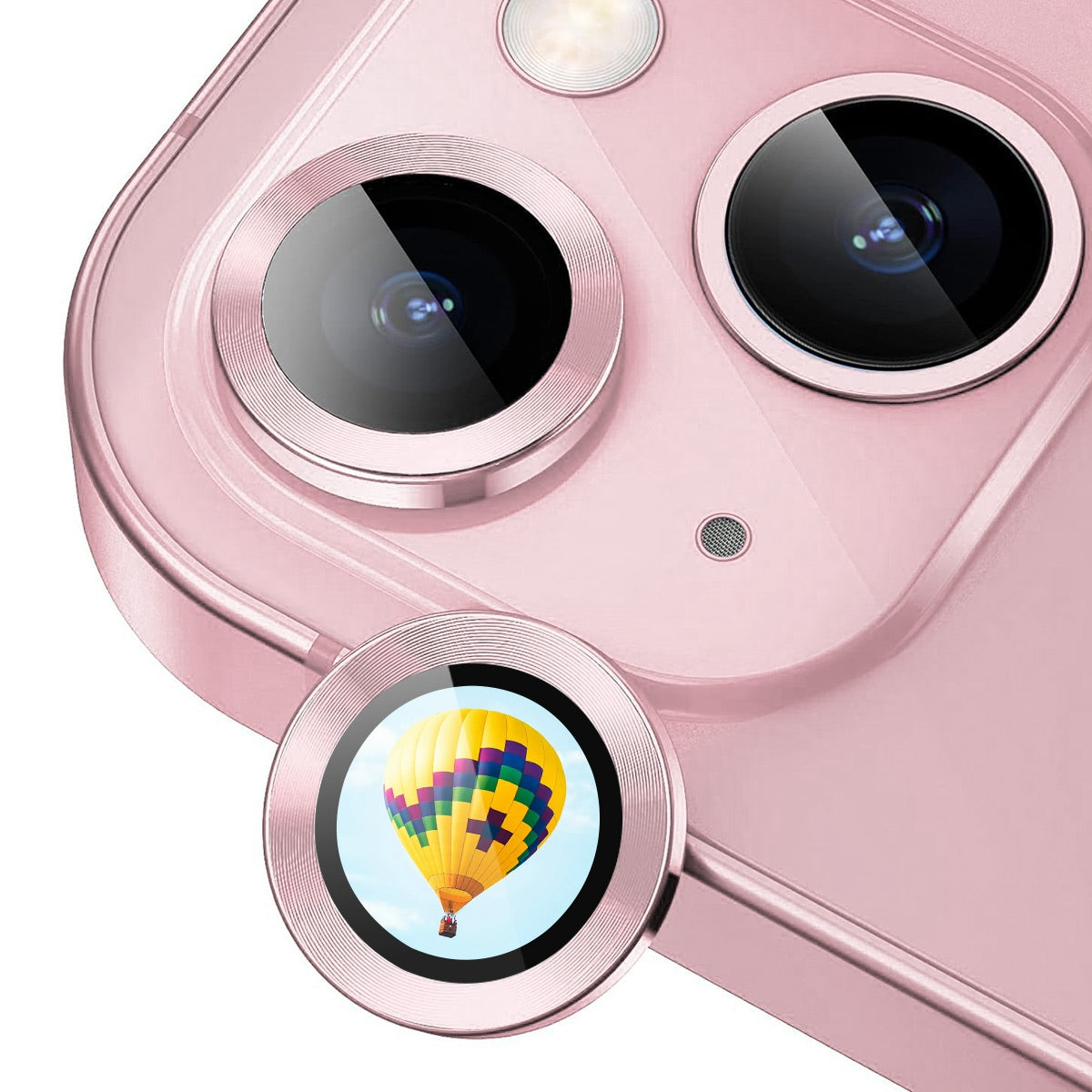 ELECTROPRIME For iPhone 15 / 15 Plus ENKAY Hat-Prince AR 9H Rear Lens Aluminium Alloy Tempered Glass Film(Pink)