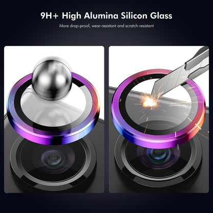 ELECTROPRIME For iPhone 15 / 15 Plus ENKAY Hat-Prince AR 9H Rear Lens Aluminium Alloy Tempered Glass Film(Pink)