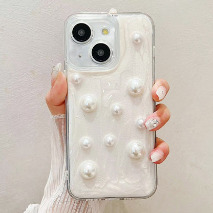 ELECTROPRIME For iPhone 15 Cream Gum Decoden TPU Phone Case(Pearl)