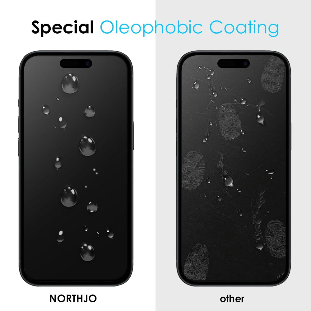 ELECTROPRIME For iPhone 15 Plus NORTHJO A++ 28 Degree Privacy Full Glue Silk Printing Tempered Glass Film