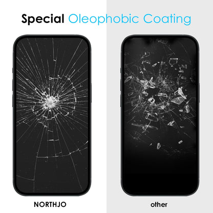 ELECTROPRIME For iPhone 15 Plus NORTHJO A++ 28 Degree Privacy Full Glue Silk Printing Tempered Glass Film