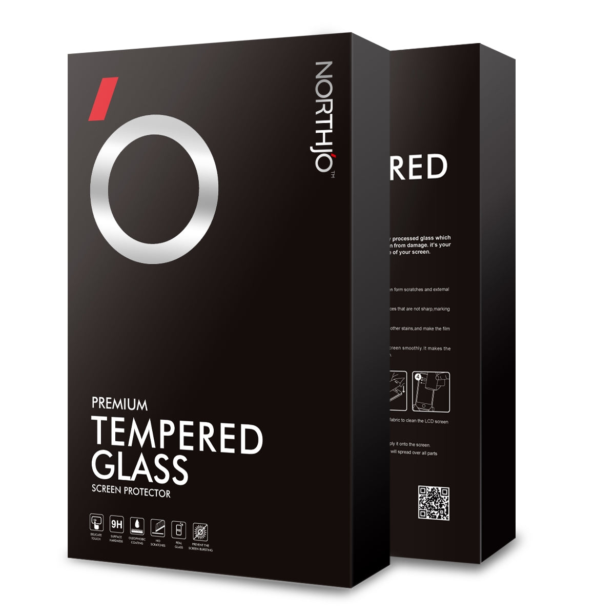 ELECTROPRIME For iPhone 15 Plus NORTHJO A++ 28 Degree Privacy Full Glue Silk Printing Tempered Glass Film
