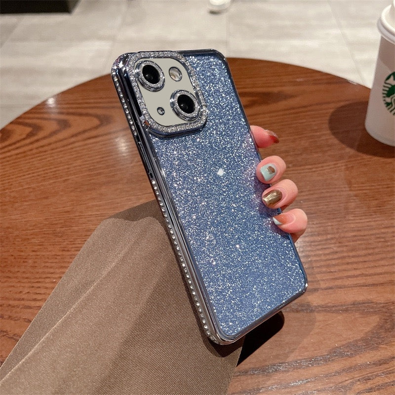 ELECTROPRIME For iPhone 15 Plus Diamond Glitter TPU Phone Case(Blue)