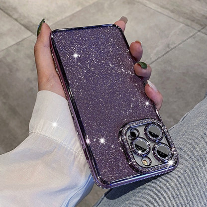 ELECTROPRIME For iPhone 15 Plus Diamond Glitter TPU Phone Case(Blue)