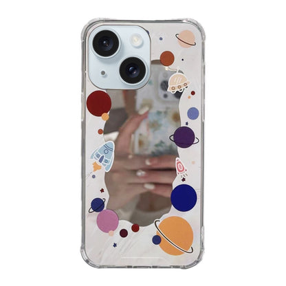 ELECTROPRIME For iPhone 15 Color Painted Mirror Phone Case(Colorfull Starry Sky)