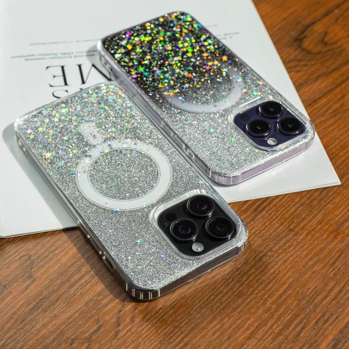 ELECTROPRIME For iPhone 15 Gradient Glitter Starry MagSafe Phone Case(Gradient Silver)