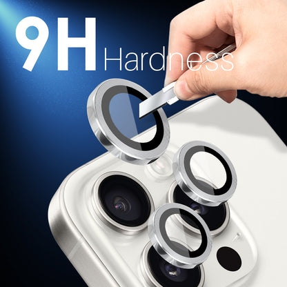 ELECTROPRIME For iPhone 15 / 15 Plus / 14 / 14 Plus NORTHJO 3 Set 6pcs Camera Lens Protector Cover Metal Ring Film(Silver)
