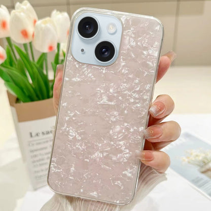ELECTROPRIME For iPhone 15 Plus Shell Pattern TPU Protective Phone Case(Pink)
