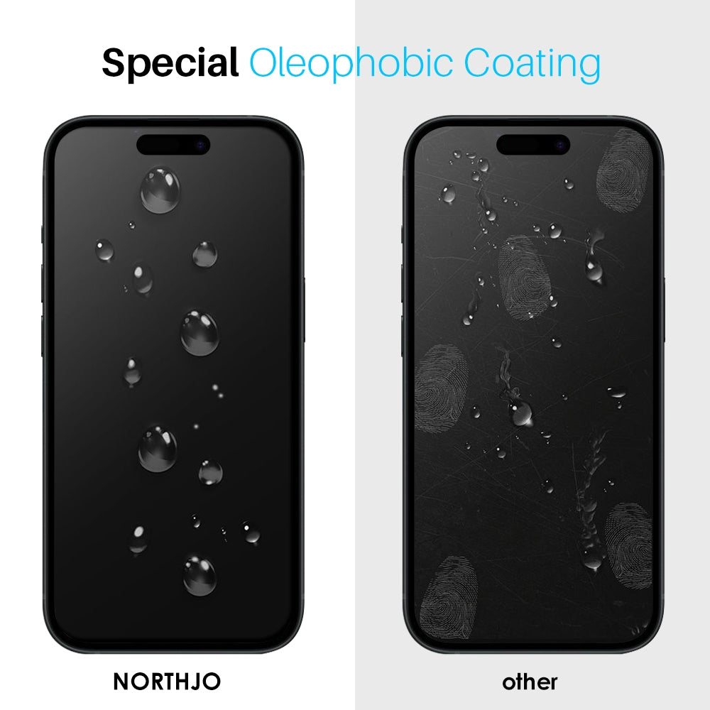 ELECTROPRIME For iPhone 15 Plus NORTHJO 2pcs A++ Tempered Glass Film with Installation Frame