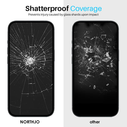 ELECTROPRIME For iPhone 15 Plus NORTHJO 2pcs A++ Tempered Glass Film with Installation Frame