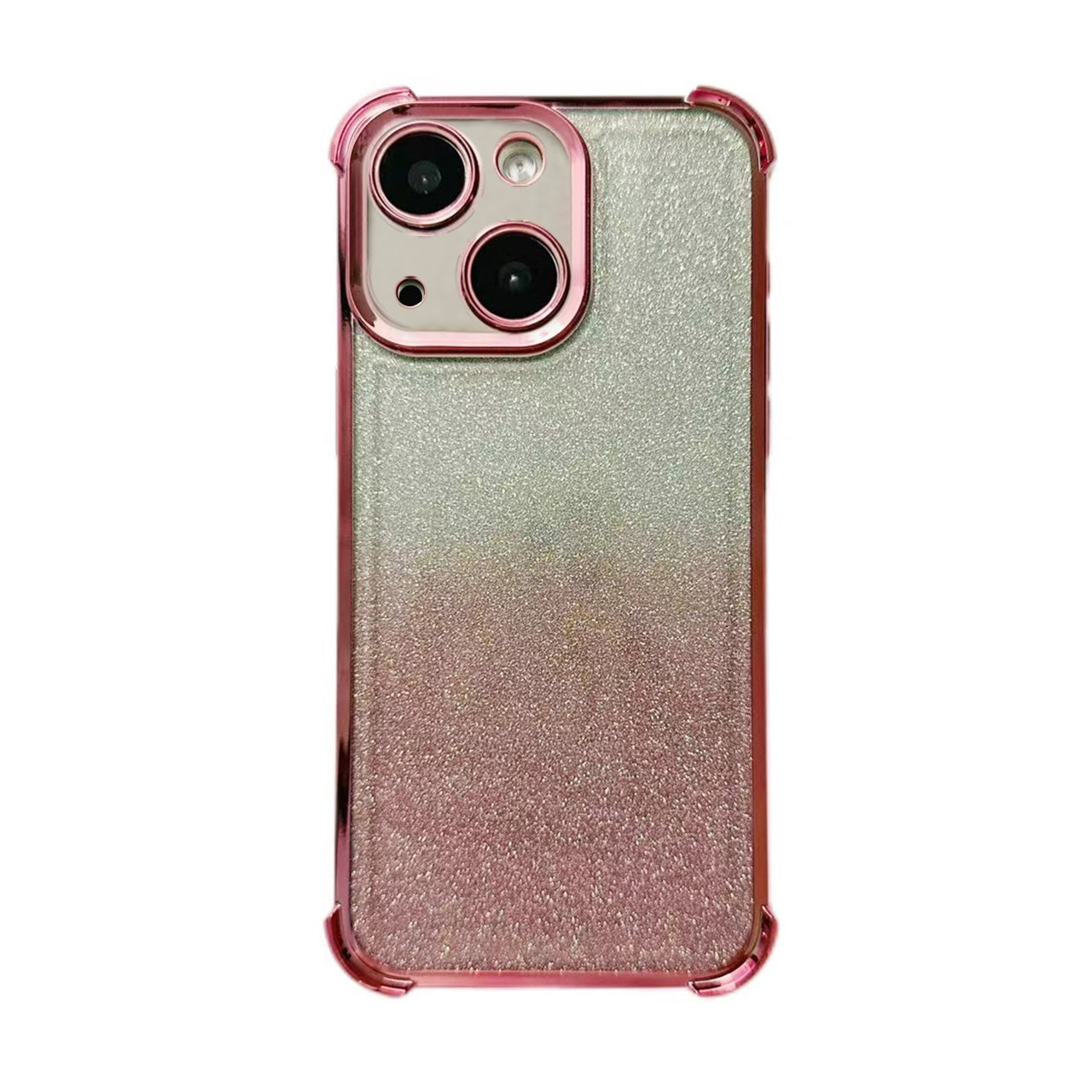 ELECTROPRIME For iPhone 15 Electrpolated Glitter Four-corner Shockproof Space TPU Phone Case(Gradient Pink)